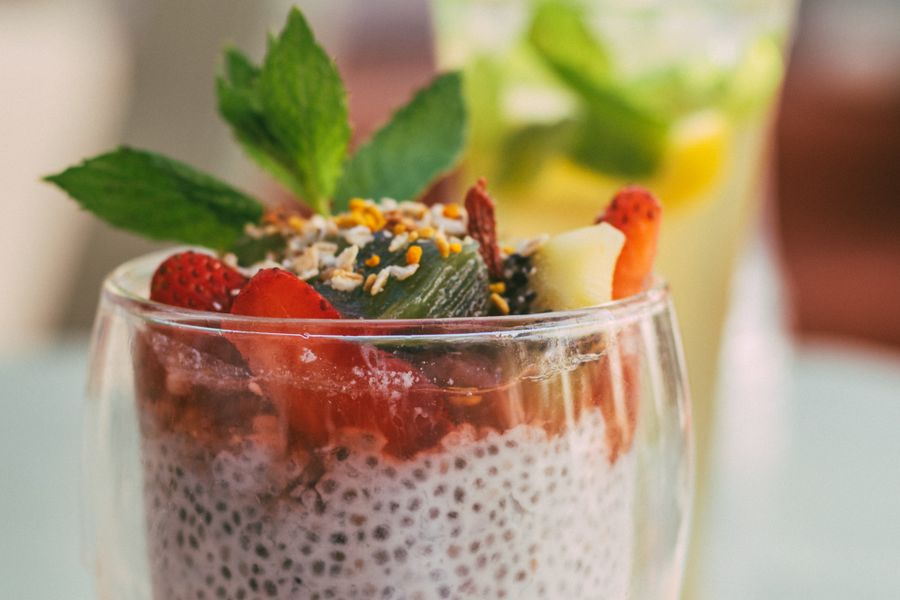 بودينغ الشيا بالتفاح والقرفة